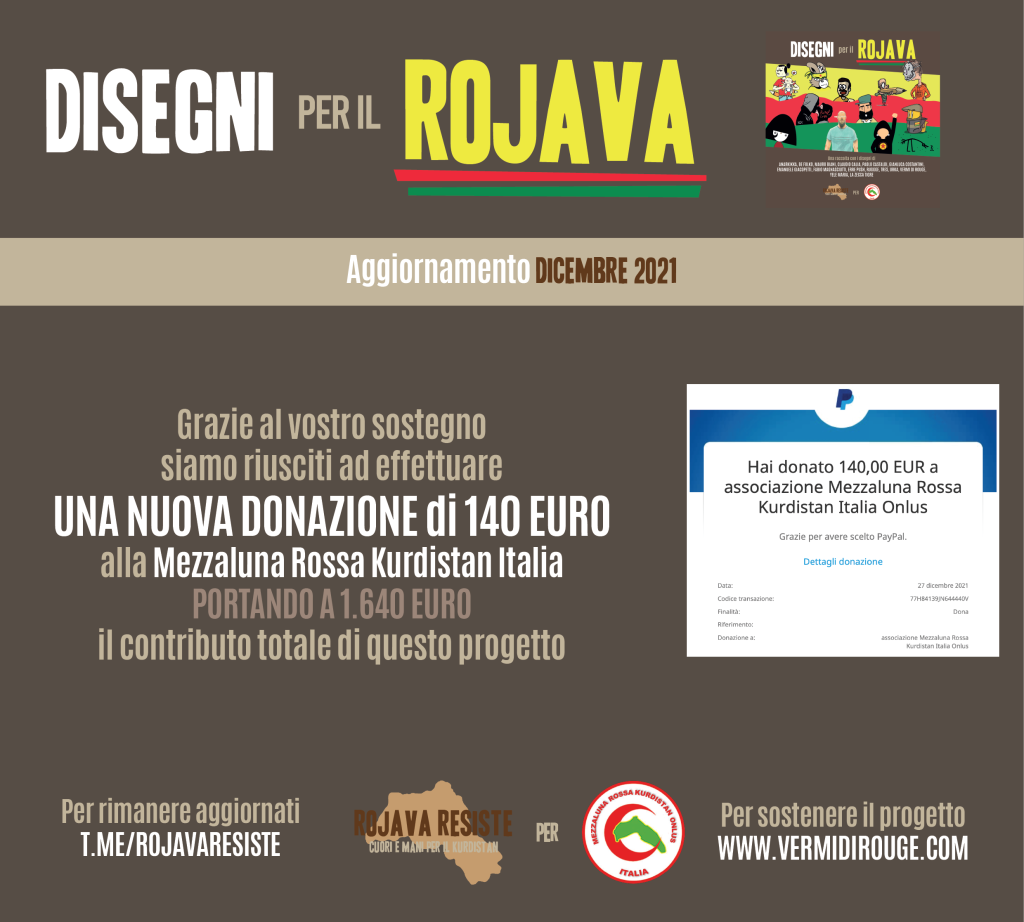Donazione numero 3 da Disegni per il Rojava